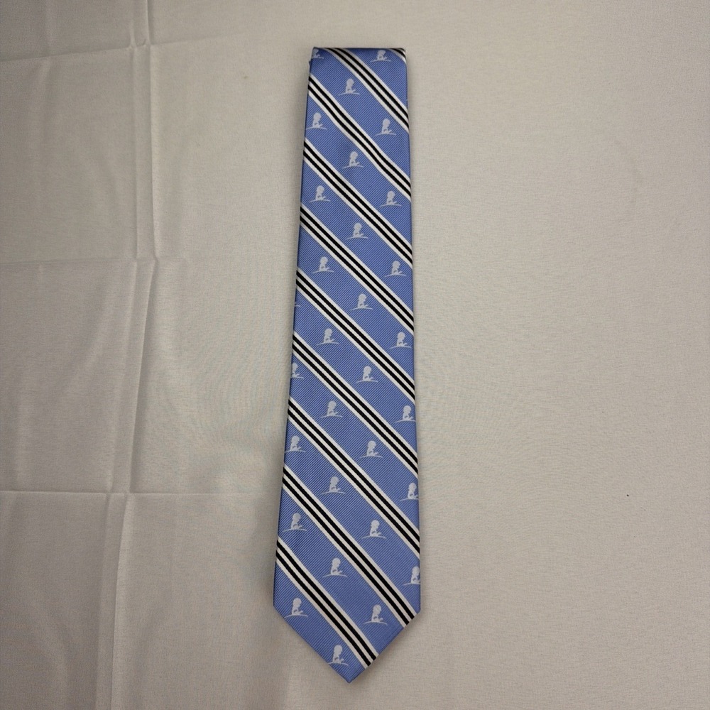 Brooks Brothers Tie St. Jude Logo All Over Print with Stripes‎ Blue 58x3.5